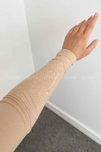 Lamelif Bisiklet Yaka Pamuklu  Body Taş Rengi