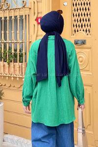 Lamelif Kraşlı Gömlek Yeşil