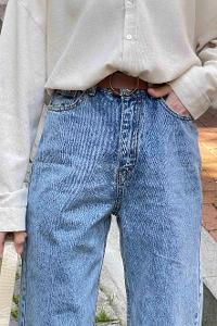 Lamelif Paça Kıvırmalı Flare Pantalon Açık Mavi