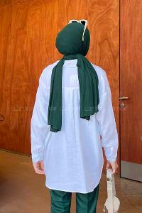 Lamelif Müslin Kumaş Gömlek Beyaz