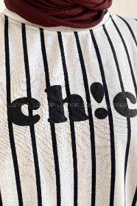 Black-white-1 Crew Neck Half Arm Arm Cotton Printed T-shirt