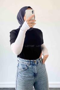 Black Medium Crew Neck Short Arm Combed Fabric Unprinted T-shirt