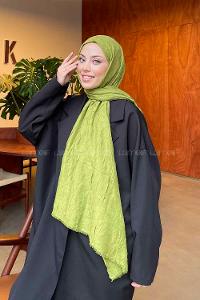 Lamelif Bambu Şal Fıstık Yeşili