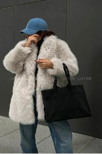 Lamelif Fermuarlı Kadın El ve Omuz Çantası Siyah 