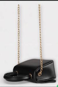 Lamelif Mini Çapraz Askılı Ve El Çantası Helen Siyah 