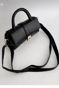 Lamelif Ruby Model Mini Üstten Ayarlanabilir Yan Askılı Kapaklı Çanta Siyah