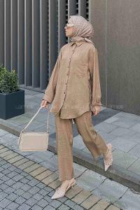 Mink Shirt Collar Long Arm Without Accessories Ayrobin Trousers Comfortable Suit