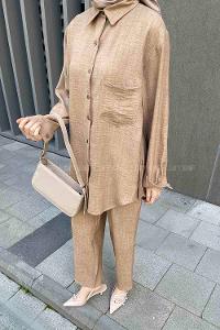 Mink Shirt Collar Long Arm Without Accessories Ayrobin Trousers Comfortable Suit