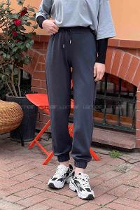 Lamelif Modal Kumaş Paça Lastik Detay Eşofman Antrasit