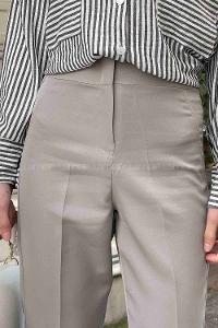 Gray Cotton Fabric High Waist Comfortable Pants