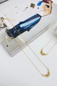 Lamelif Gold Kelebek Zirkon Kolye