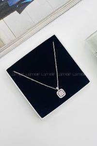 Silver Gold Straight Necklace