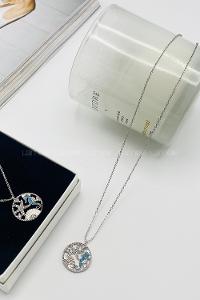 Lamelif Gümüş Deniz Atı Zirkon Taşlı Kolye