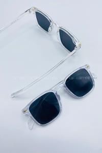 Lamelif Hemnes Şeffaf Çerçeve Siyah Güneş Gözlüğü