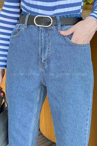 Lamelif Mom Jean Pantolon Kot Mavi