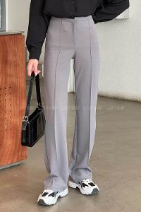 Smoked Cotton High Waist Comfortable Pants