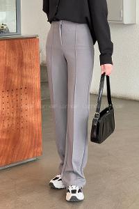 Smoked Cotton High Waist Comfortable Pants