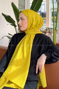 Lamelif Kapadokya Desen Jakar Serisi Şal Yağ Yeşili