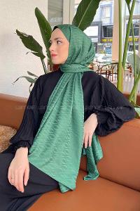 Lamelif Kapadokya Desen Jakar Serisi Şal Zümrüt Yeşili