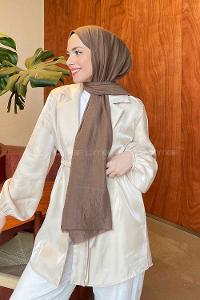 Lamelif Soft Touch Şal Soft Kahve