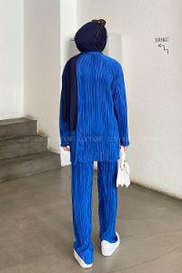 Saxe Shirt Collar Long Arm Viscose Fabric Regular Trousers Comfortable Suit