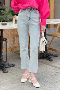 Lamelif Kesik Paça Fit Jean Kar Yıkama