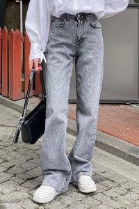 Lamelif Kesik Paça Straight Jean Füme