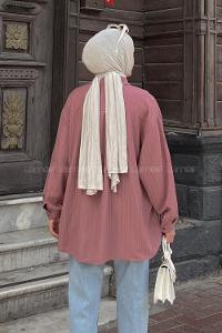 Lamelif Kraşlı Gömlek Gül