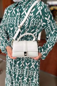 White With Suspenders Skin Hand Bag Bag