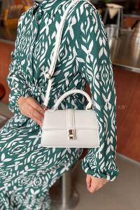 White With Suspenders Skin Hand Bag Bag