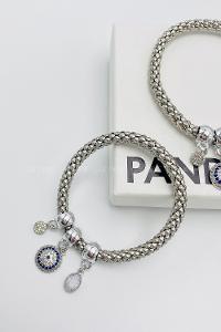 Lamelif Gümüş Taşlı Nazar Boncuk Zarif Bileklik