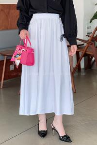 White Tensel Unprinted Skirt Skirt