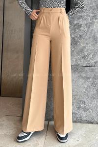 Brown With Milk Cotton Fabric High Waist Comfortable Pants