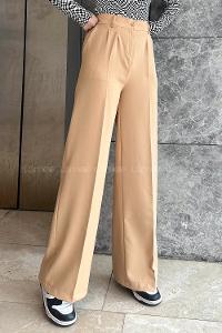 Brown With Milk Cotton Fabric High Waist Comfortable Pants