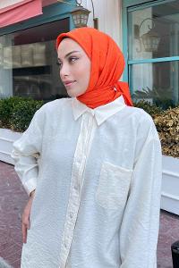 Lamelif G Desen Jakar Eşarp Oranj