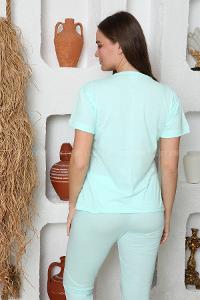 Lamelif Süprem Yazlık Kadın Pijama Takımı Açık Mavi