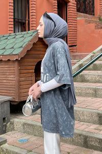 Smoked Crew Neck Short Arm Cotton T-shirt