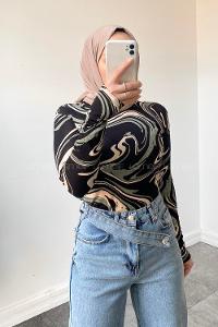 Green Turtle Neck Long Arm Body