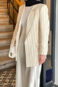 Stone V Neck Long Arm Jacket