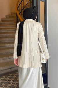 Stone V Neck Long Arm Jacket