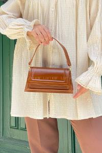 Tan With Suspenders Skin Hand Bag Bag