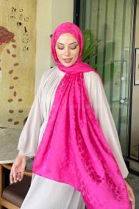 Lamelif Coach Desen Jakar Şal Fuşya