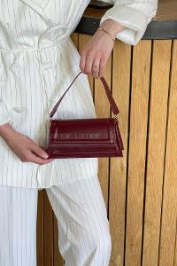 Lamelif Mini Julia Model Kadın El Ve Omuz Çantası Bordo