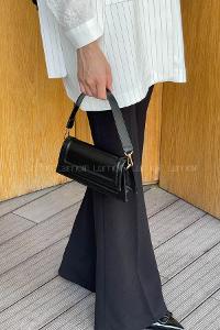 Black With Suspenders Skin Hand Bag Bag