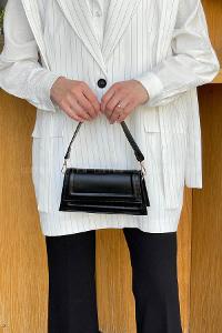 Black With Suspenders Skin Hand Bag Bag