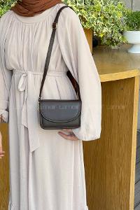 Lamelif Mini Kutu Çapraz Çanta Kadın Acı Kahve