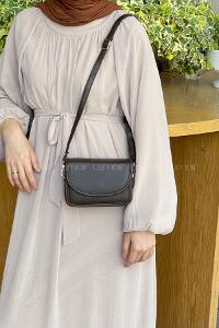 Lamelif Mini Kutu Çapraz Çanta Kadın Acı Kahve