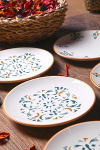 Lamelif 6 lı Özel Tasarım Handmade 16 cm D-Harma Pasta Tabak Seti