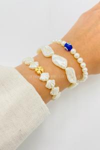 Lamelif 3lü Kombin Yonca Charmlı İnci Bileklik Seti