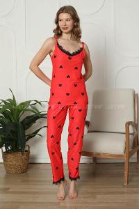 Lamelif Dantel Detaylı Askılı Kadın Pijama Takımı